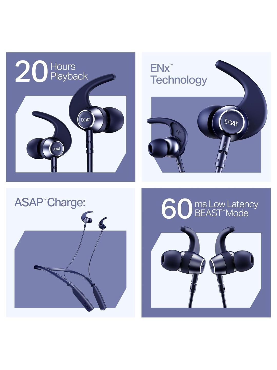 boAt Rockerz 202 with BEAST Mode And Dual Pairing & 20H Playback Wireless Neckband - Image 2