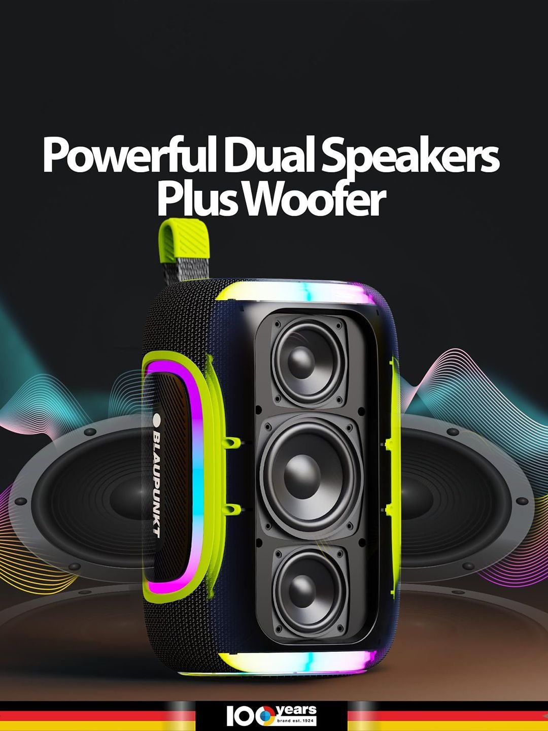 BLAUPUNKT Atomik OMG 75W Bluetooth Party Speaker With RGB Lights & Wireless Mic - Image 2