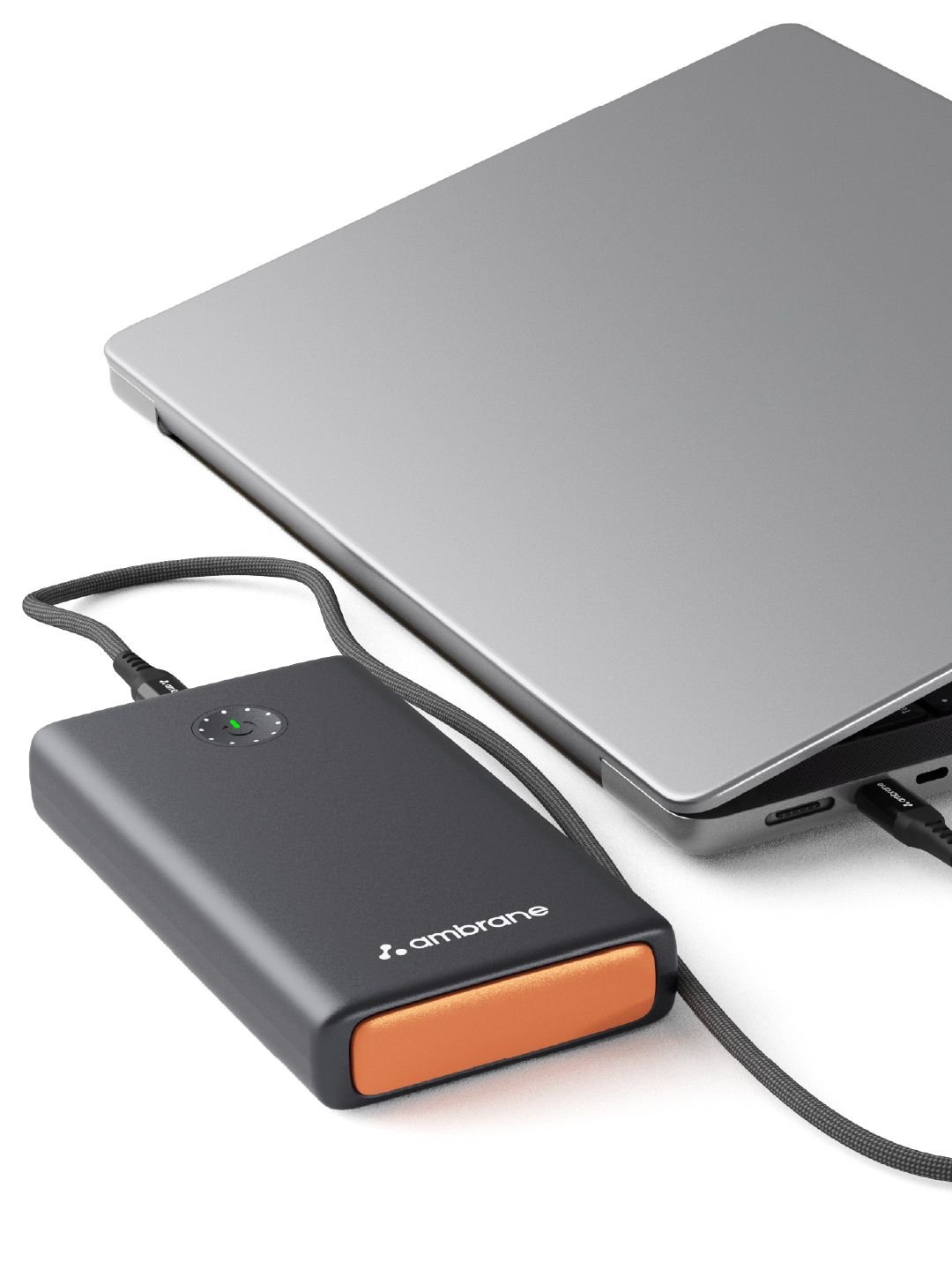 Ambrane 100W Fast Powerbank for MacBook, Type C Laptop & Mobile with 25,000mAh
