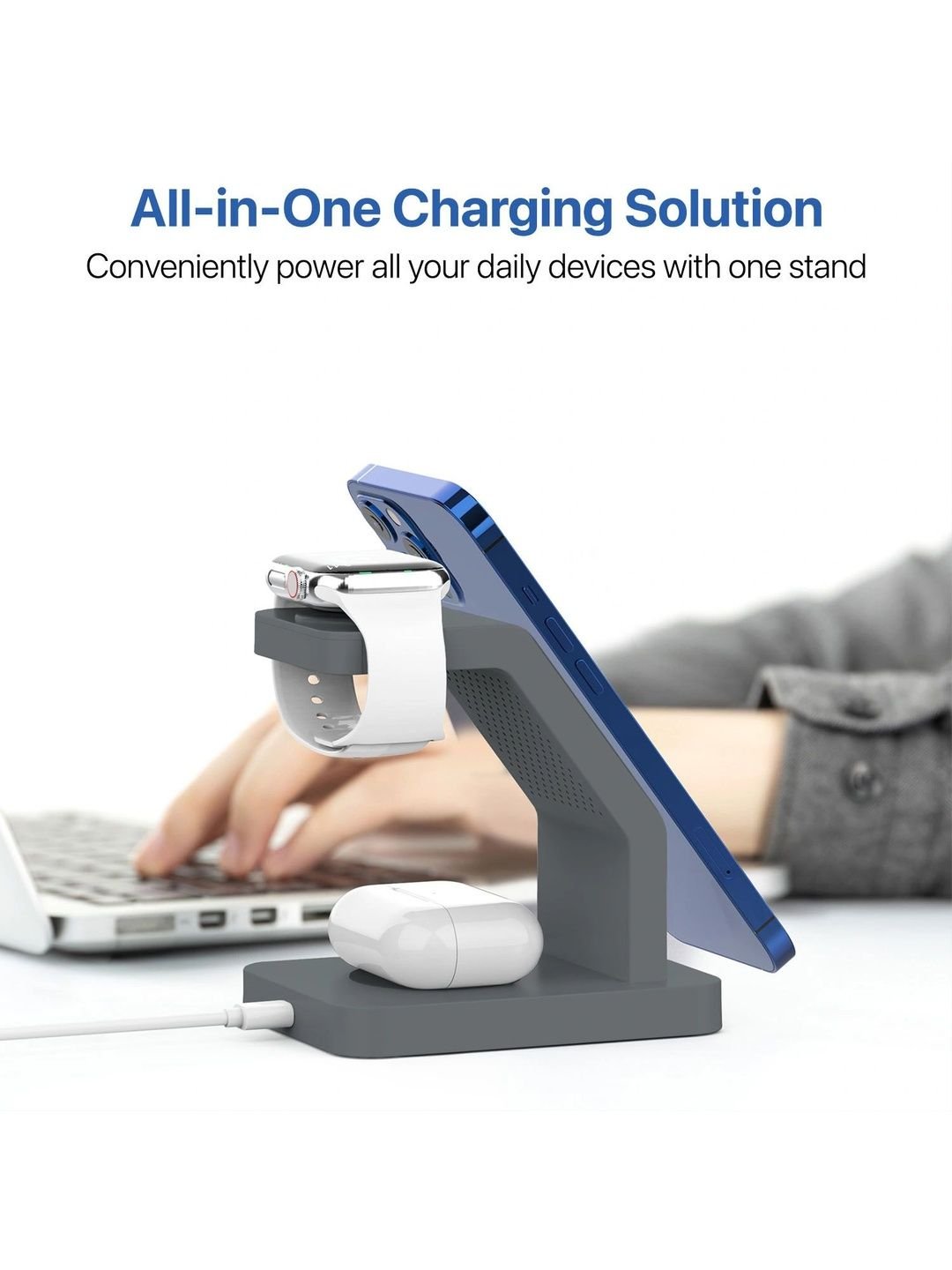 DR VAKU 3 In 1 23W Magnetic Mag-Safe Wireless Charger - Image 4