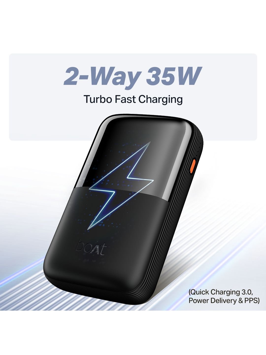 boAt EnergyShroom PB400 Turbo X 20000mAh Power Bank35W 2-Way Fast Charging 2-Way Type-C Cable - Image 4