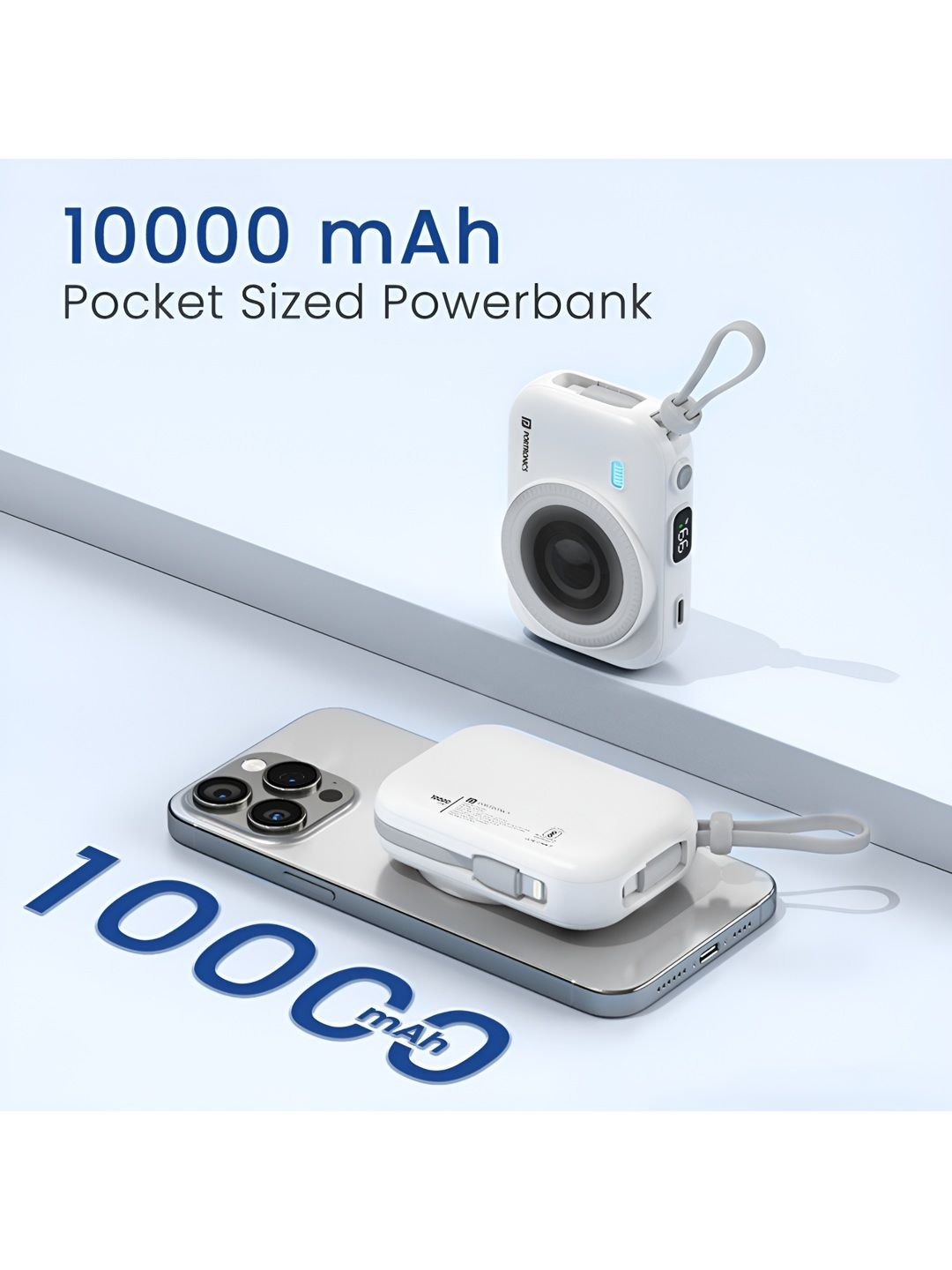 Portronics Power Shutter 10000mAh 15W Magnetic Wireless Powerbank With In-Built Type C - Image 2