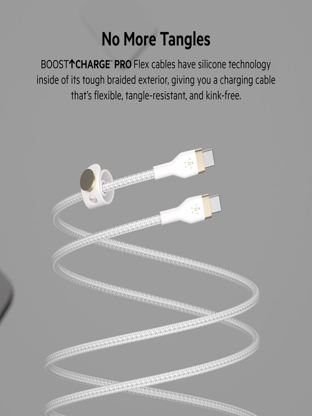 Belkin 1M 3.3FT USB-C TO USB-C 2.0 USB Cable - Image 3