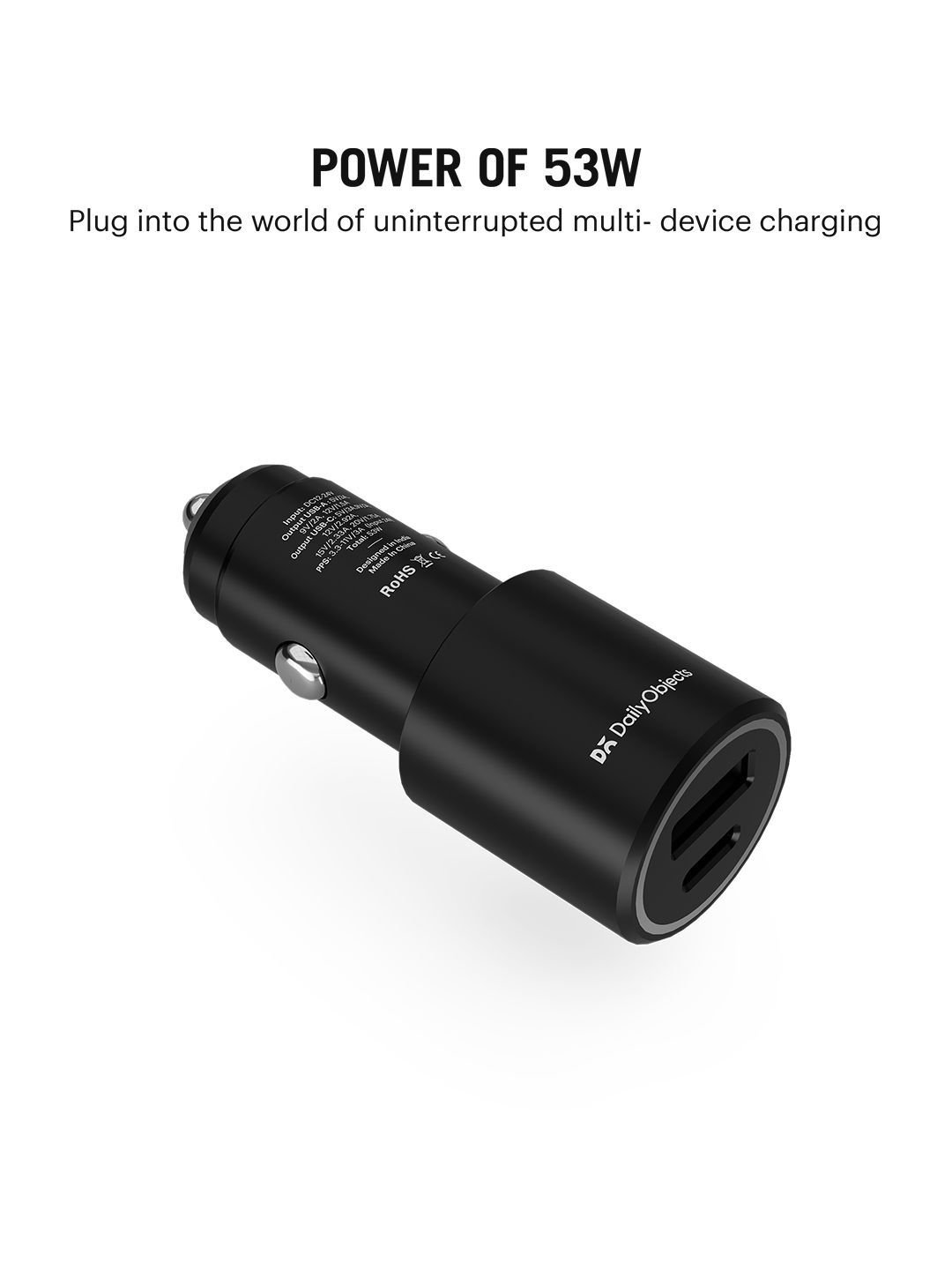 DailyObjects DailyObjects Axle Two-Port 53W Car Charger - Image 3