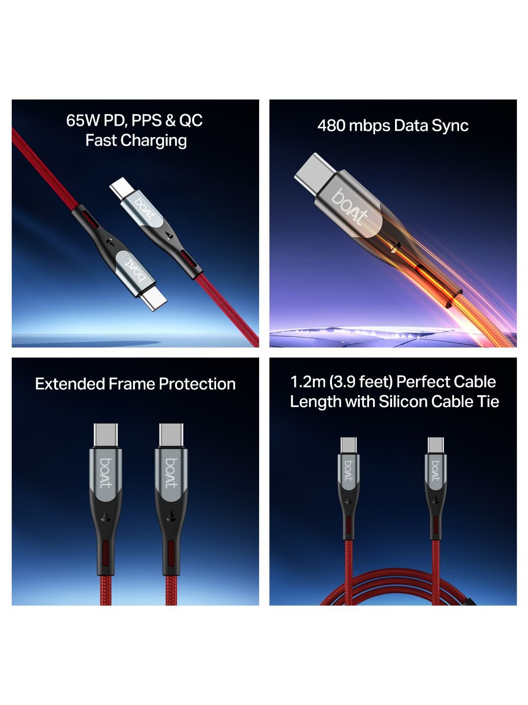 boAt boAt Type C to C 65W Cable Wired Cable - Image 2