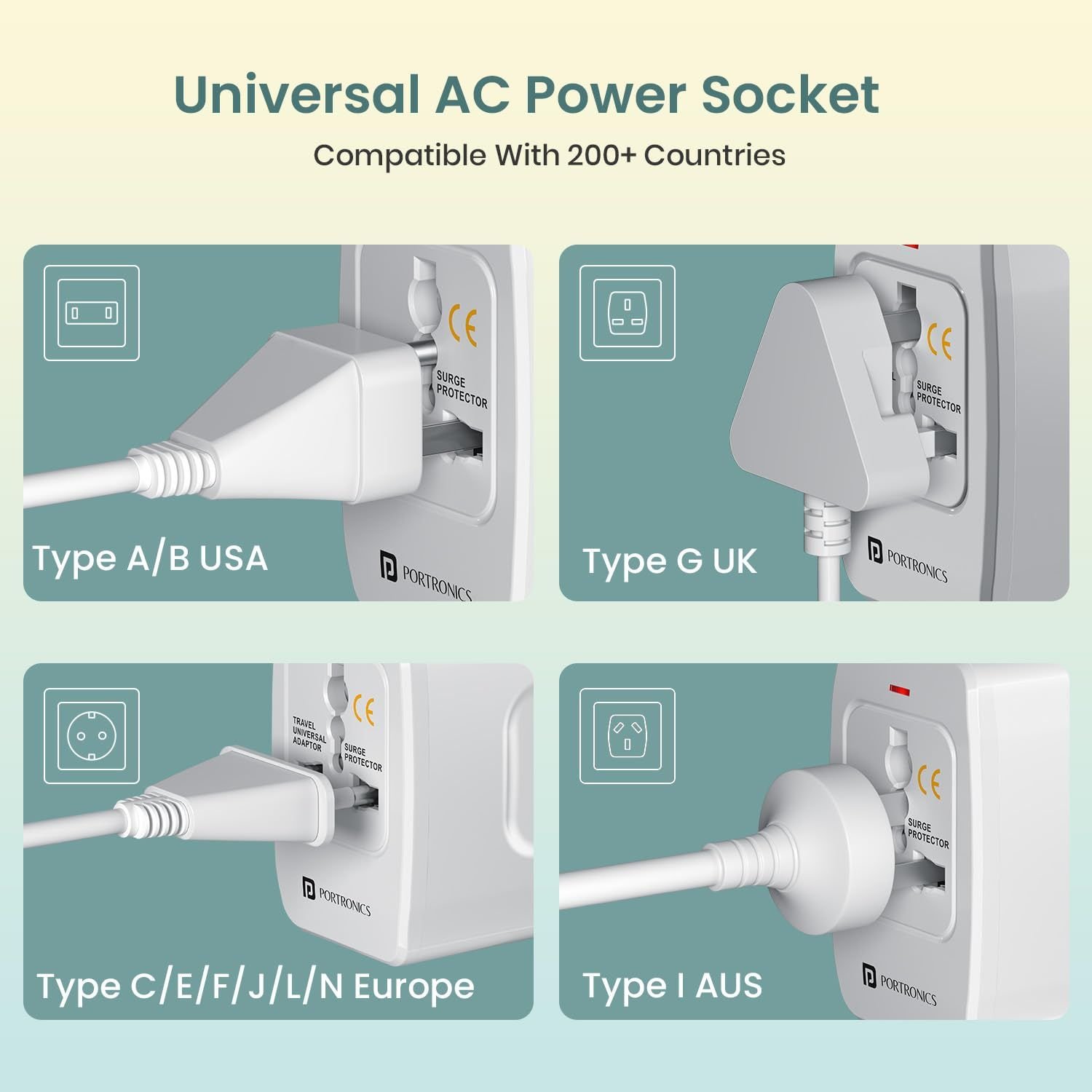 Portronics Juicemate 3 Universal Travel Adapter with 6A AC Socket Output Charger - Image 3