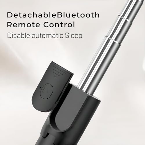 BESTOR Selfie Stick Tripod with Wireless Remote, Extendable 3-in-1 Bluetooth Stand for Vlogging, Photography, Reels & Video Calls, Compact & Portable (Black) - Image 2