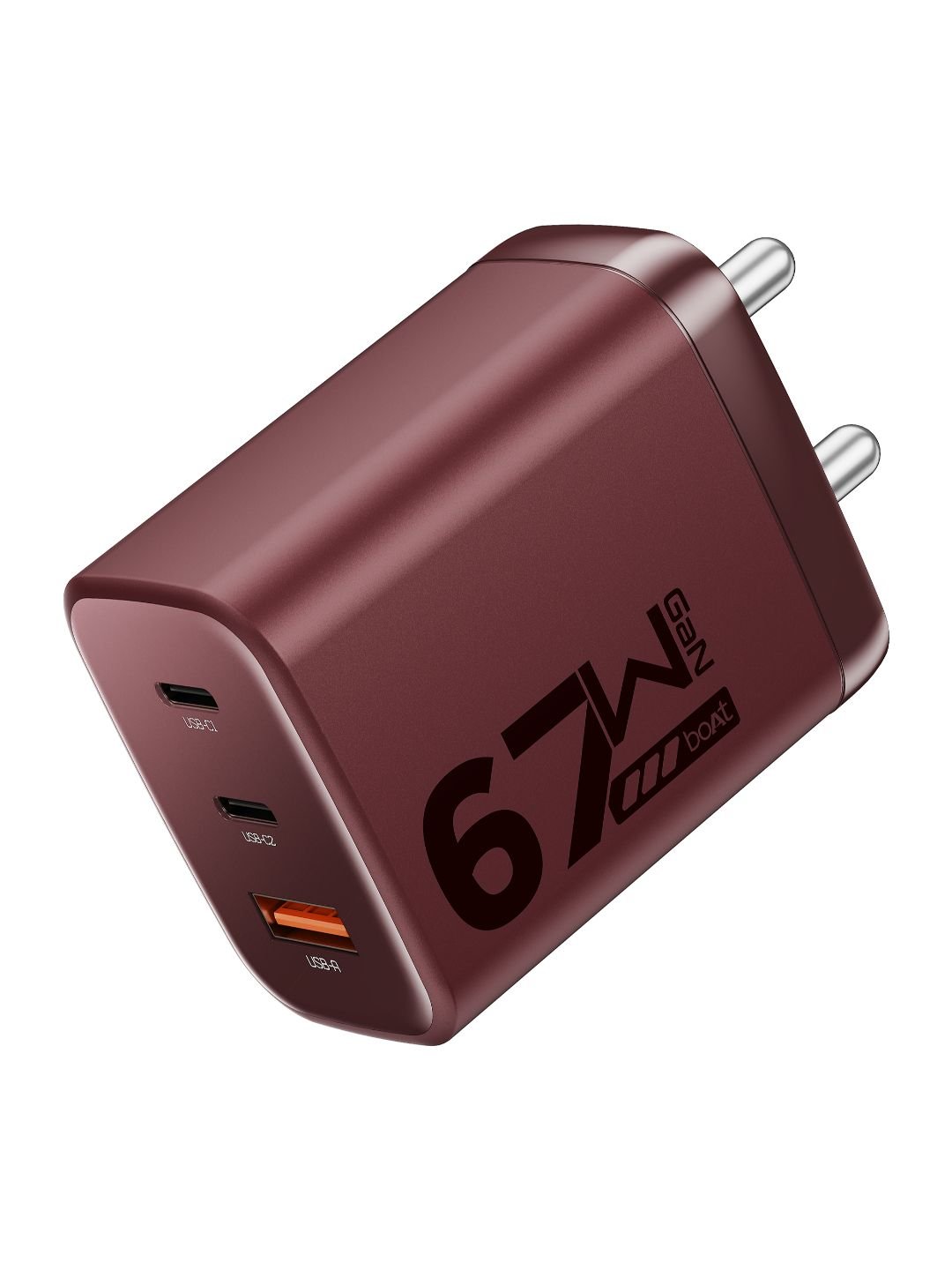 boAt 67W GaN Charger USB Type C Ultra-Fast Triple Port Charging with Auto-Detect & GaN Chip Tech