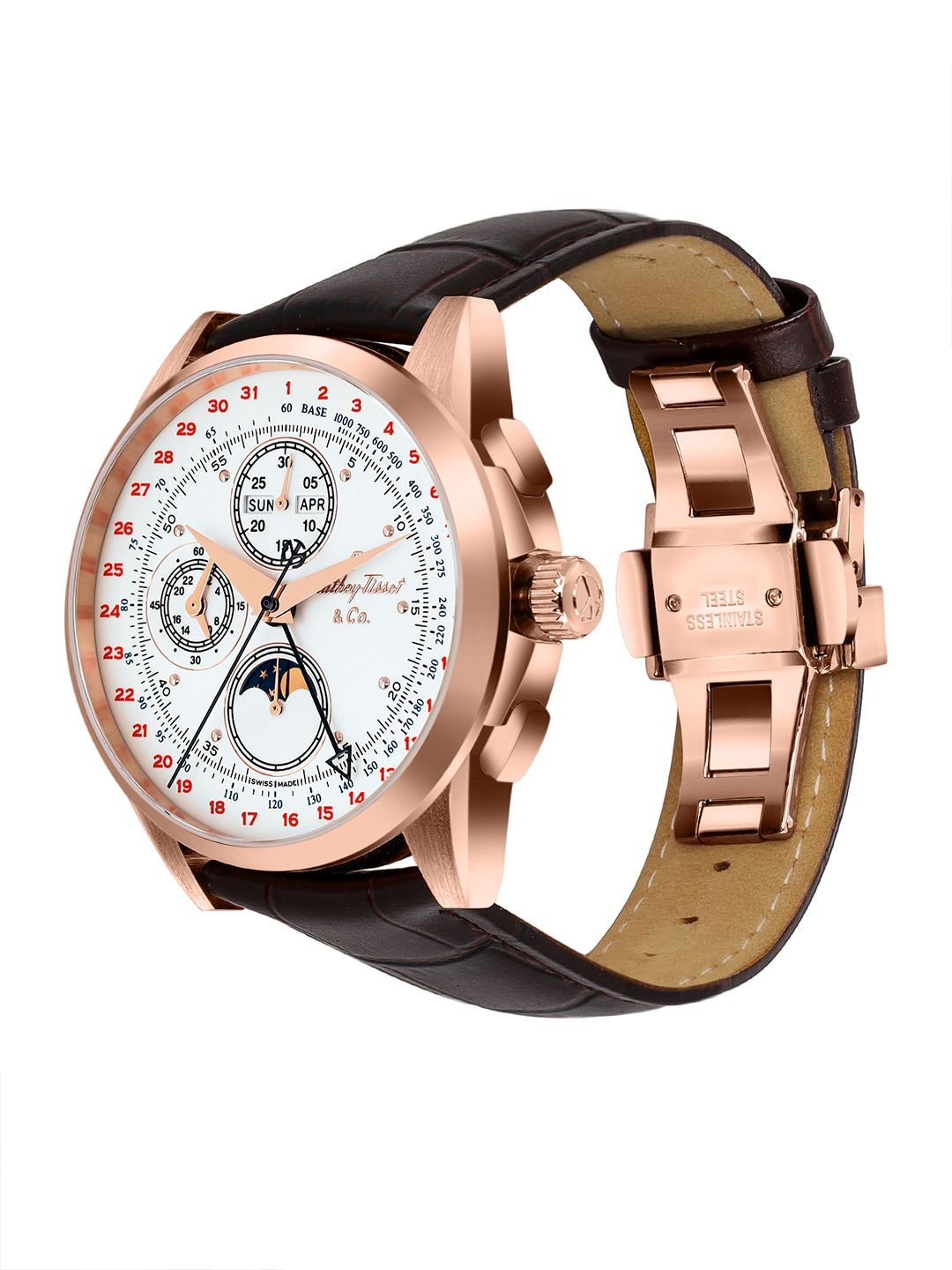 Mathey-Tissot Swiss Made Automatic Landeron 78 Movement Dial Analog Watch - H711CHTLPI - Image 3