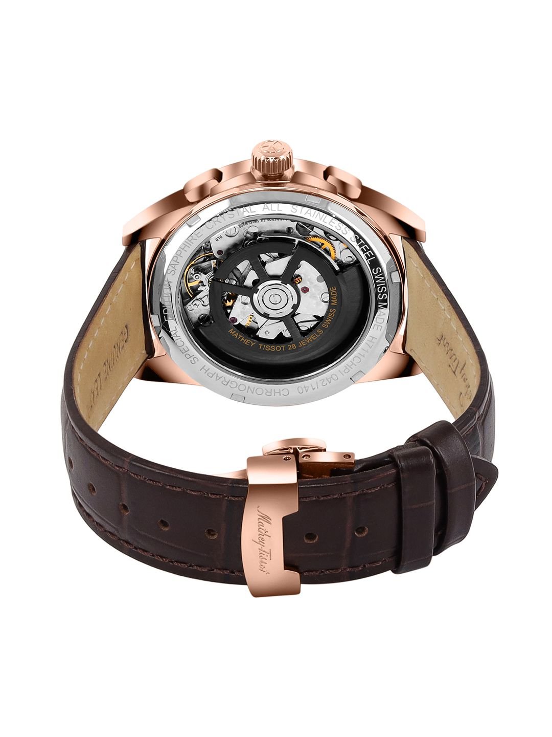 Mathey-Tissot Swiss Made Automatic Landeron 78 Movement Dial Analog Watch - H711CHTLPI - Image 4