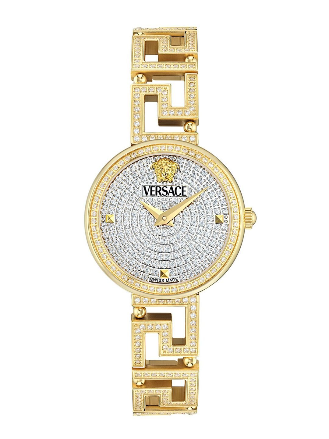 Women Embellished Stainless Steel Bracelet Style Straps Analogue Watch VE7A00524