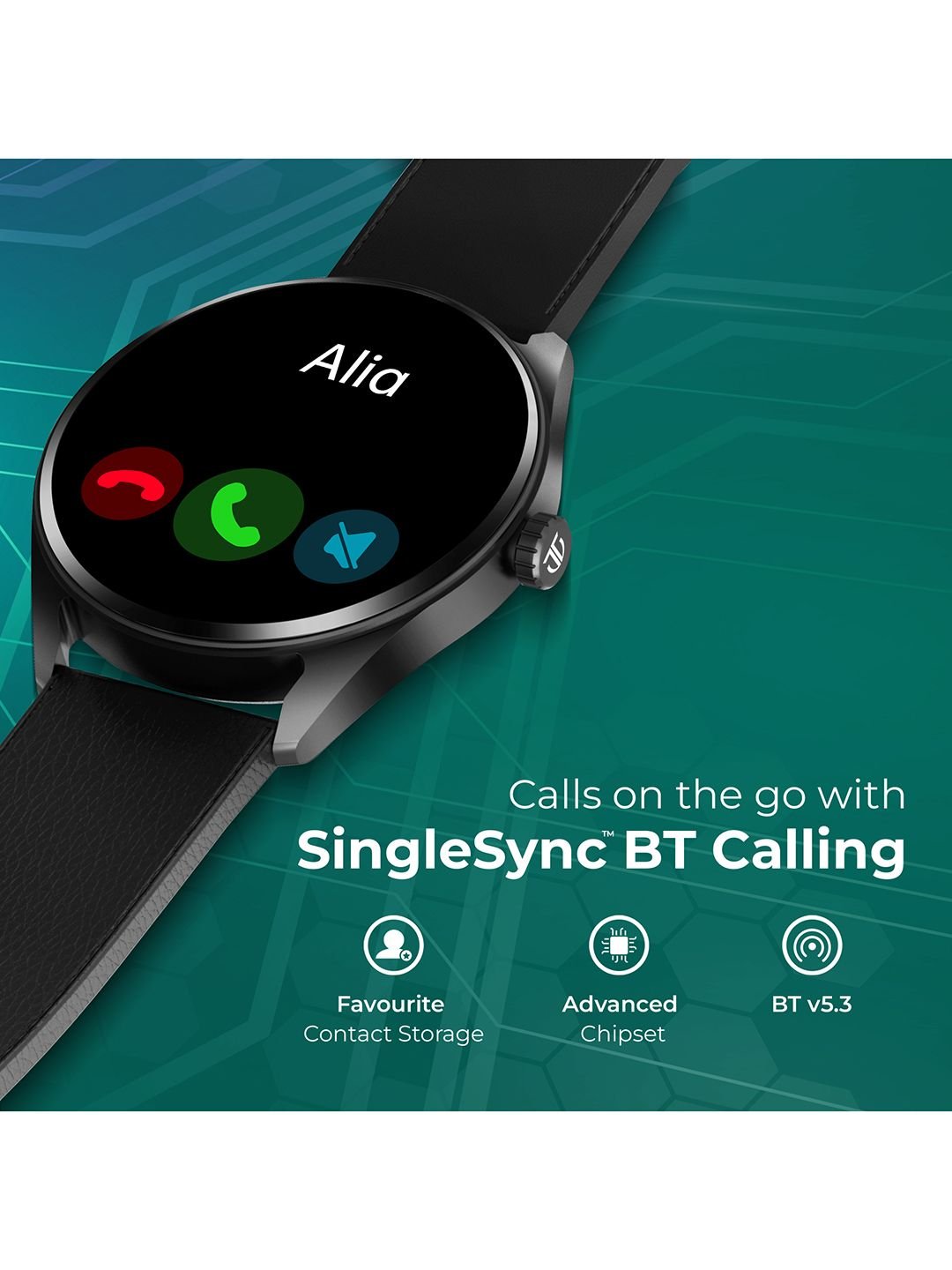 Titan Crest 1.43 AMOLED AOD Working Crown BT & SOS Calling Health Suite IP68 Smart Watch - Image 3