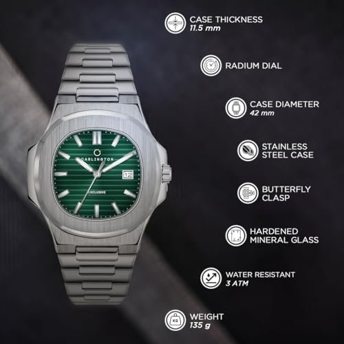 Carlington Stainless Steel Analog Wrist Watches for Men-Ct 8822 - Image 3