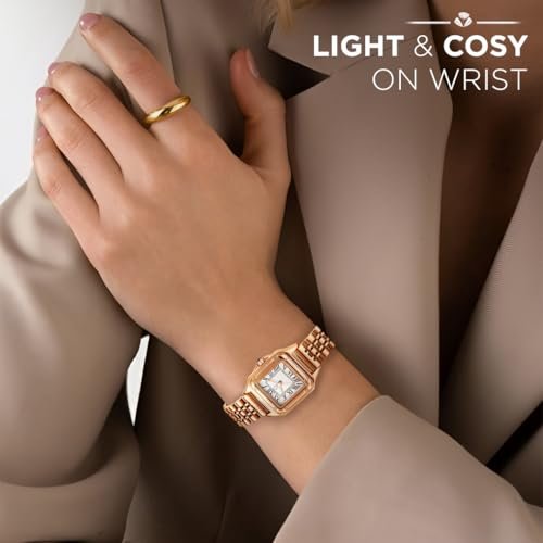 Carlington Diva Series Analog Women Wrist Watches with Stainless Steel Chain Strap | Premium Fashion Watches for Ladies | CT - 110 - Image 4