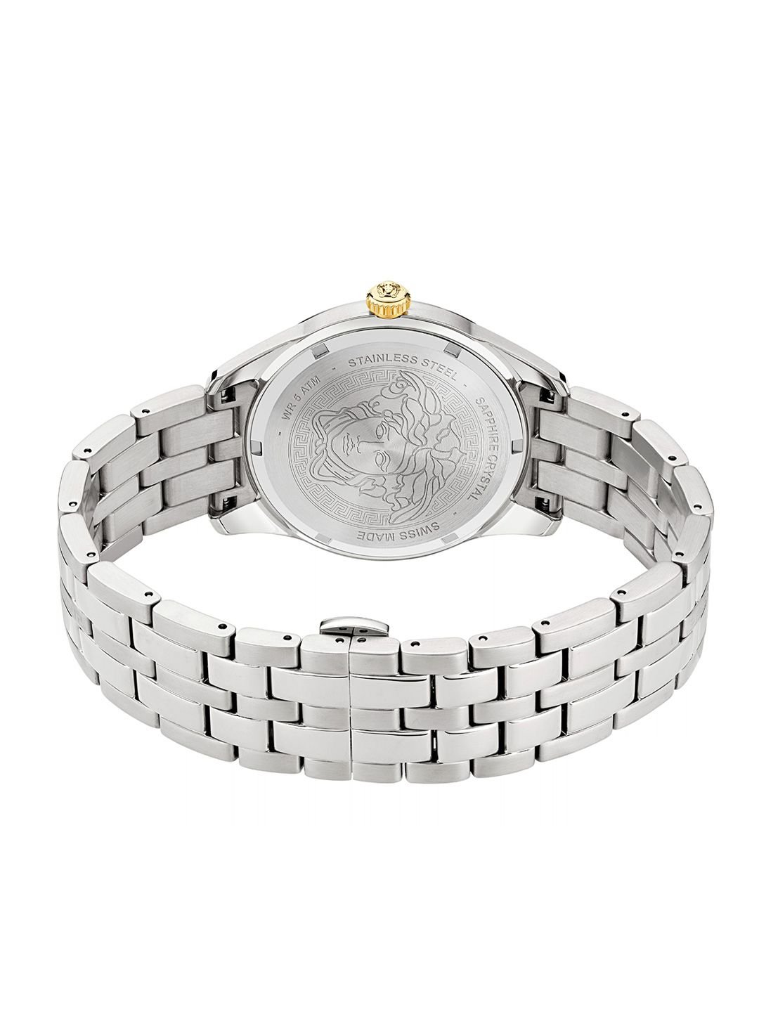 Versace Versace Men Textured Dial & Stainless Steel Straps Analogue Watch VE7C00523 - Image 3