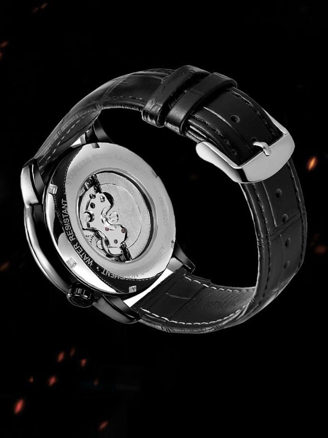 Men Automatic Mechanical Watch - Fashion Casual Skeleton Dial, Hollow Design - Image 3