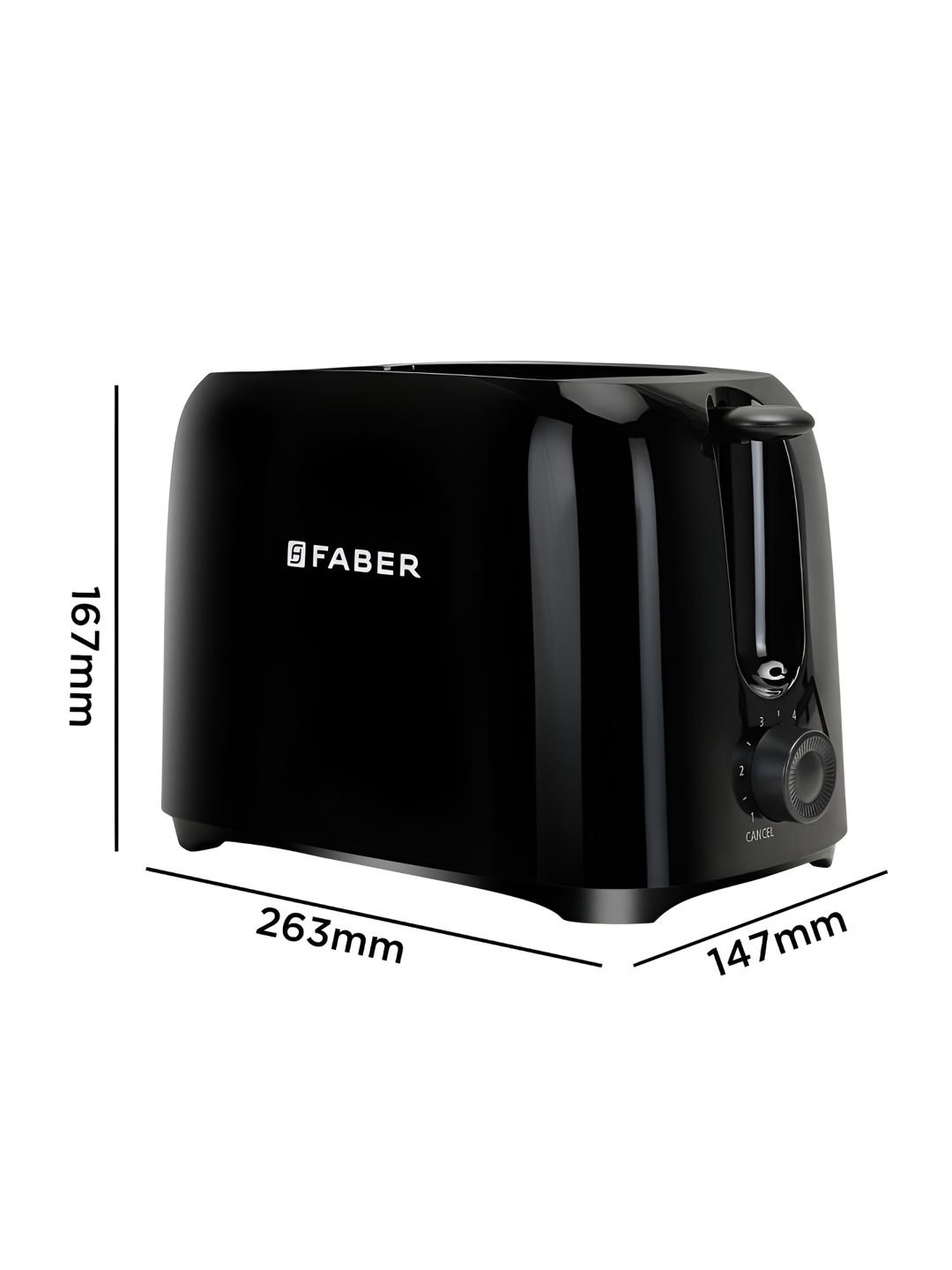 FABER 2-Slice Pop-up Toaster FT 900W BK - Image 2