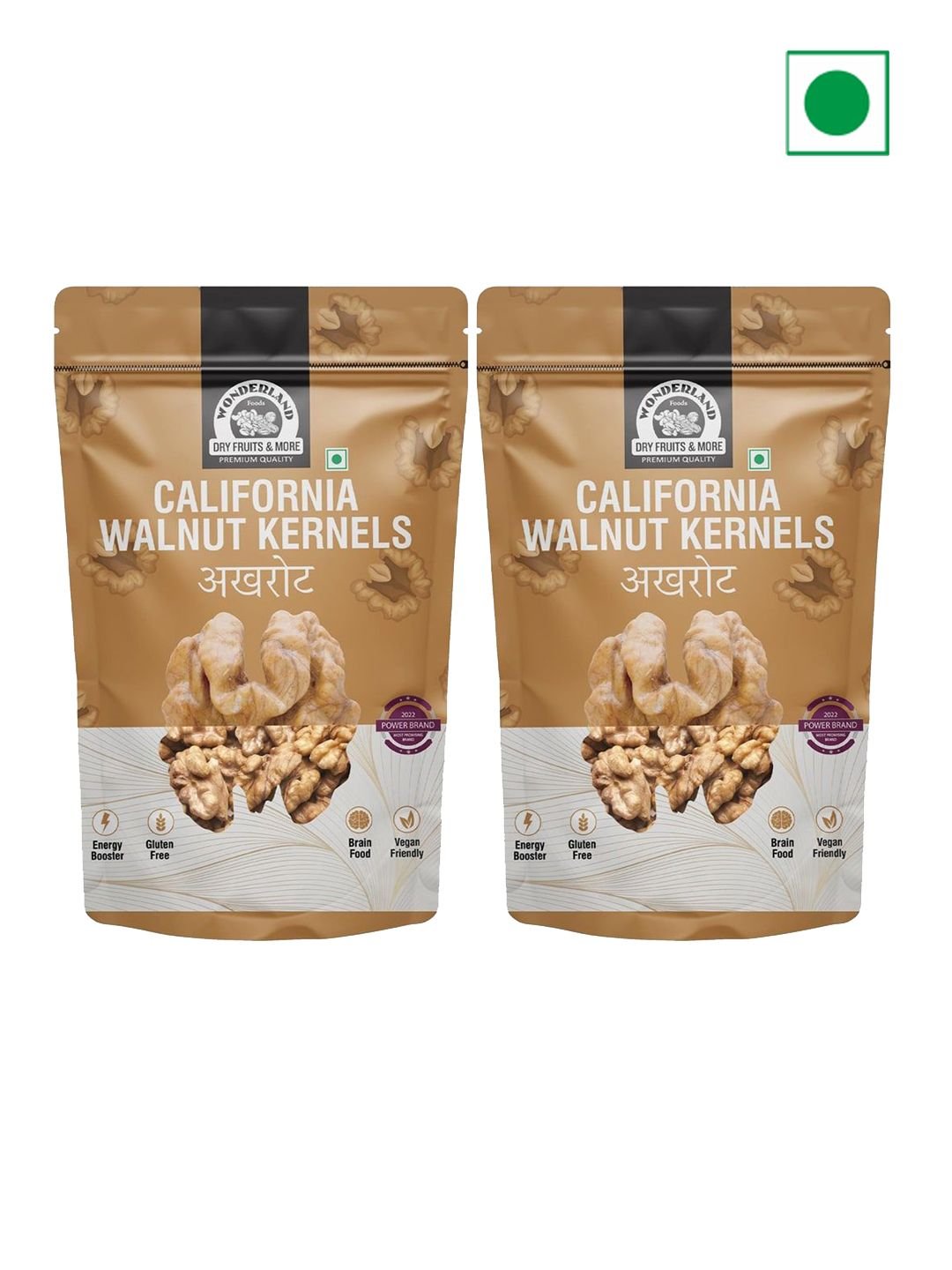Wonderland Foods Set Of 2 Premium California Walnut Kernels-500g Each
