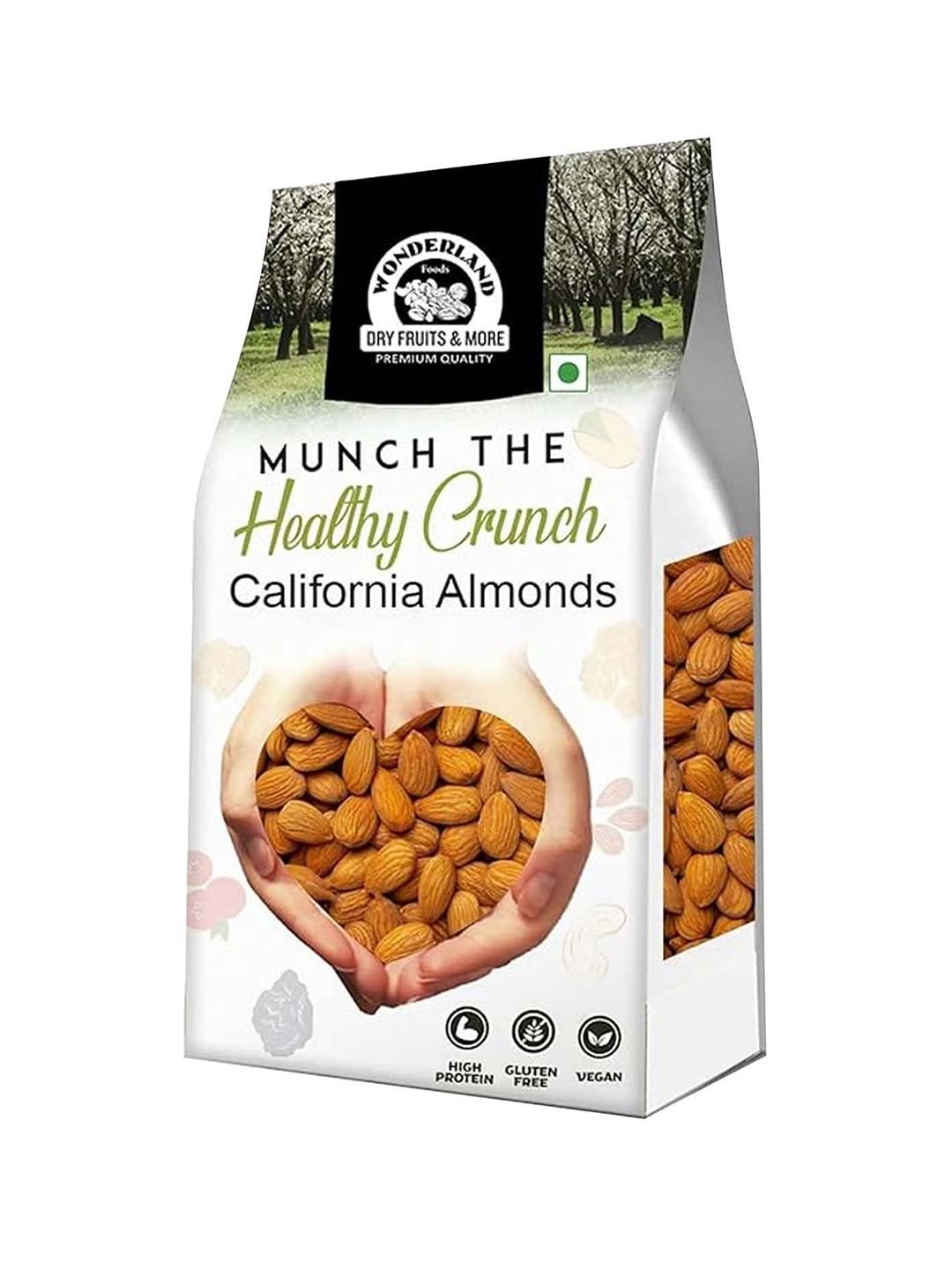 Wonderland Foods Premium Raw California Almonds 1Kg