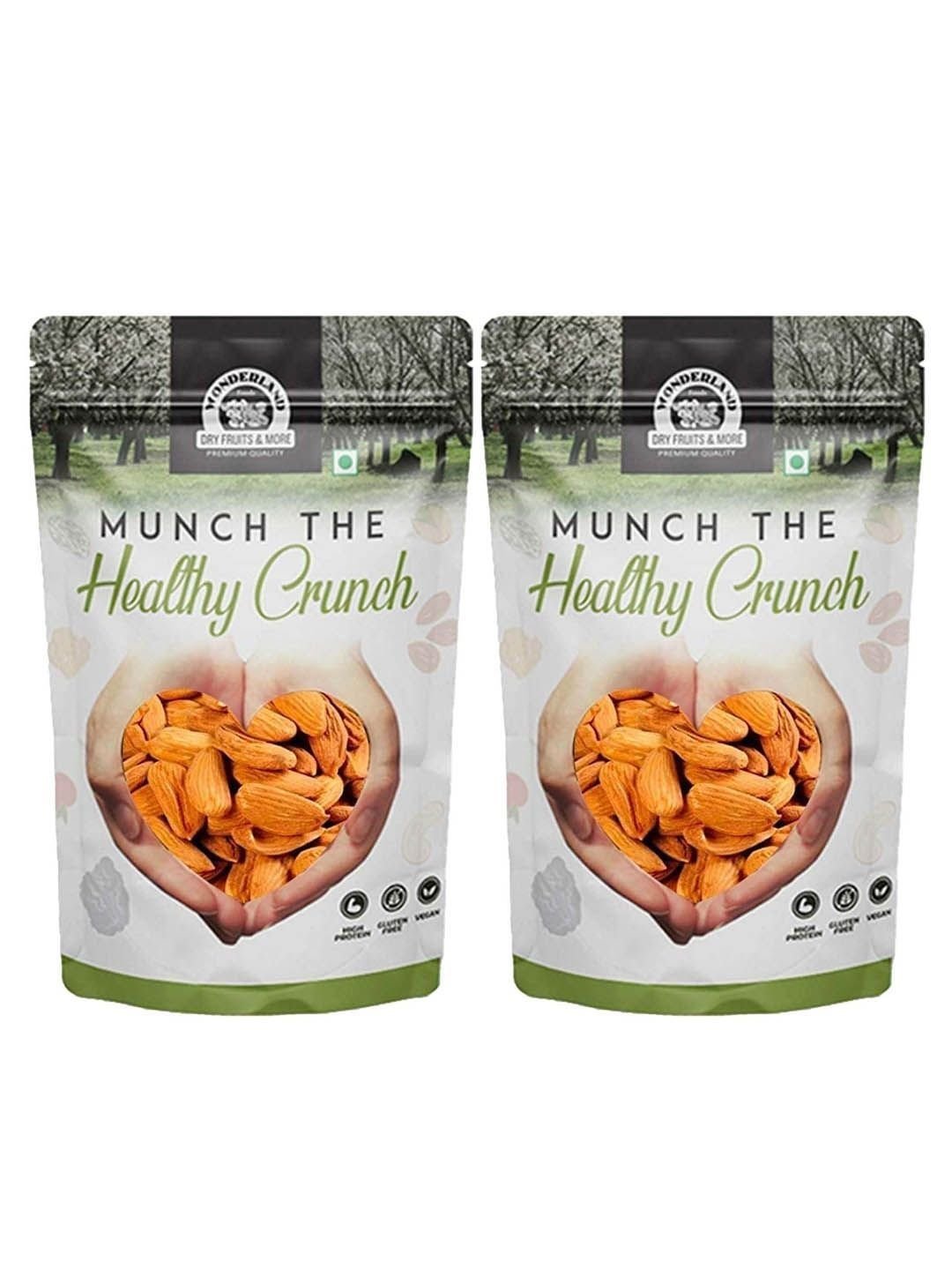 Wonderland Foods Set Of 2 Premium Gurbandi Almond- 500g Each