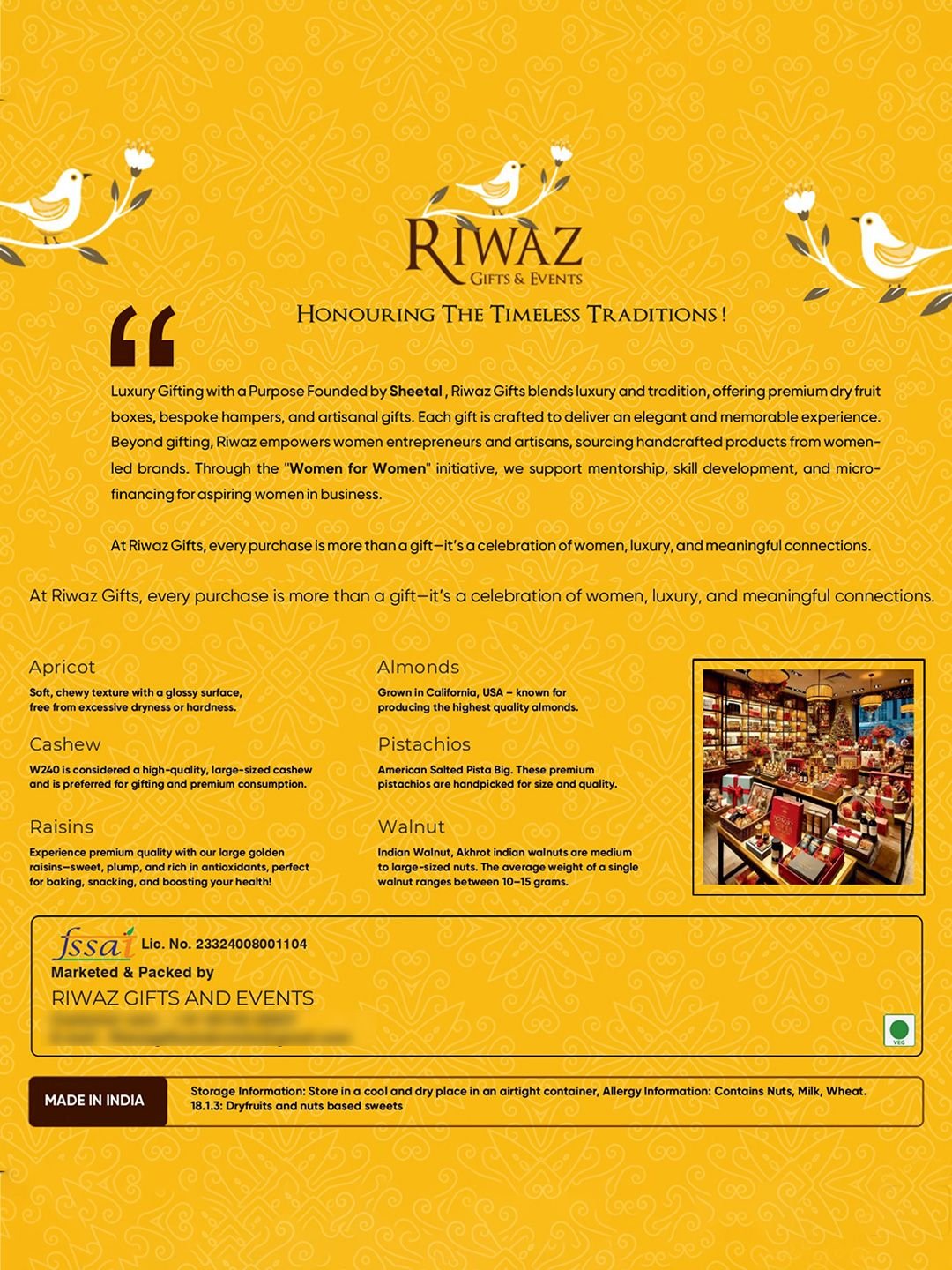 Riwaz Set Of 4 Dry Fruits Gift Pack-450gm - Image 6