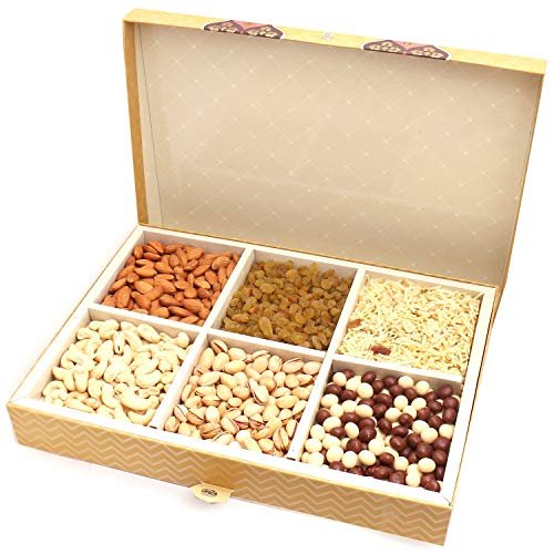 Gold 6 Part Print Dryfruit Box 1500 GMS|Dry Fruit Combo Pack Offer|Dry Fruit Gift Pack|Dry Fruit Box|Diwali Dry Fruit Gift Box| - Image 12
