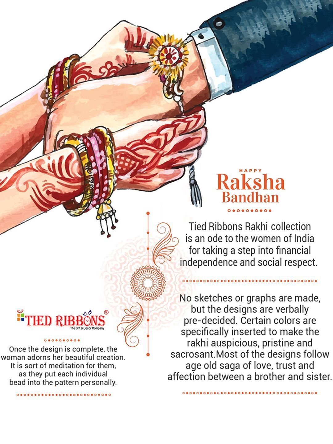 TIED RIBBONS Set of 2 Bhaiya Bhabhi Rakhi with Chocolates Gift Set - Image 4
