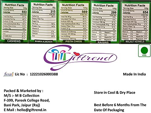 Giftrend Bundle with Rakhi Mixed Nuts Gift | Floral Bhai Bhabhi Pair with Family Rakhi Combo - Image 3