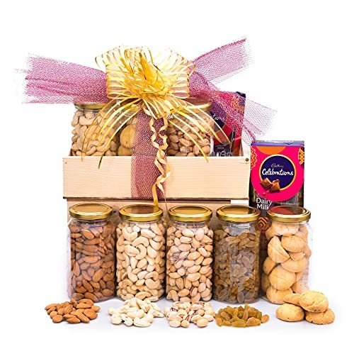 Giftrend Bundle with Rakhi Mixed Nuts Gift | Floral Bhai Bhabhi Pair with Family Rakhi Combo - Image 4