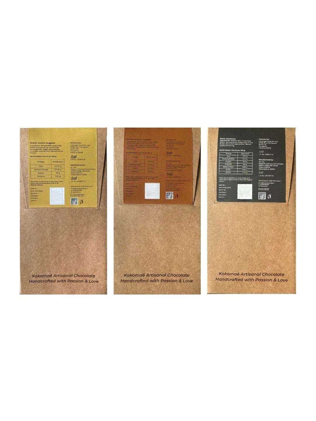 Kokomae Artisanal Chocolate Set Of 3 Chocolates Gifts 50 g Each - Image 2