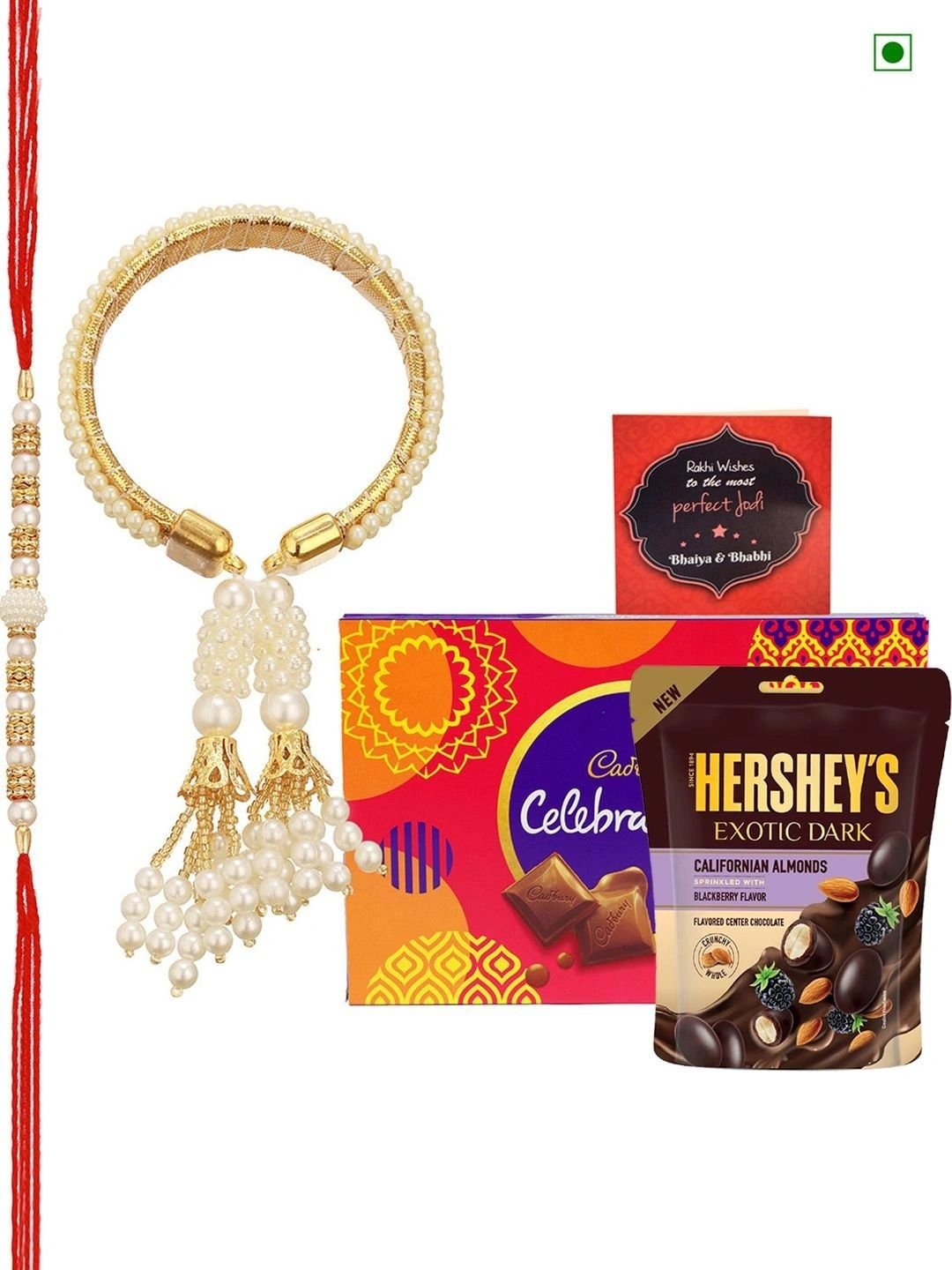 TIED RIBBONS Set of 2 Rakhis with Chocolate - Image 2