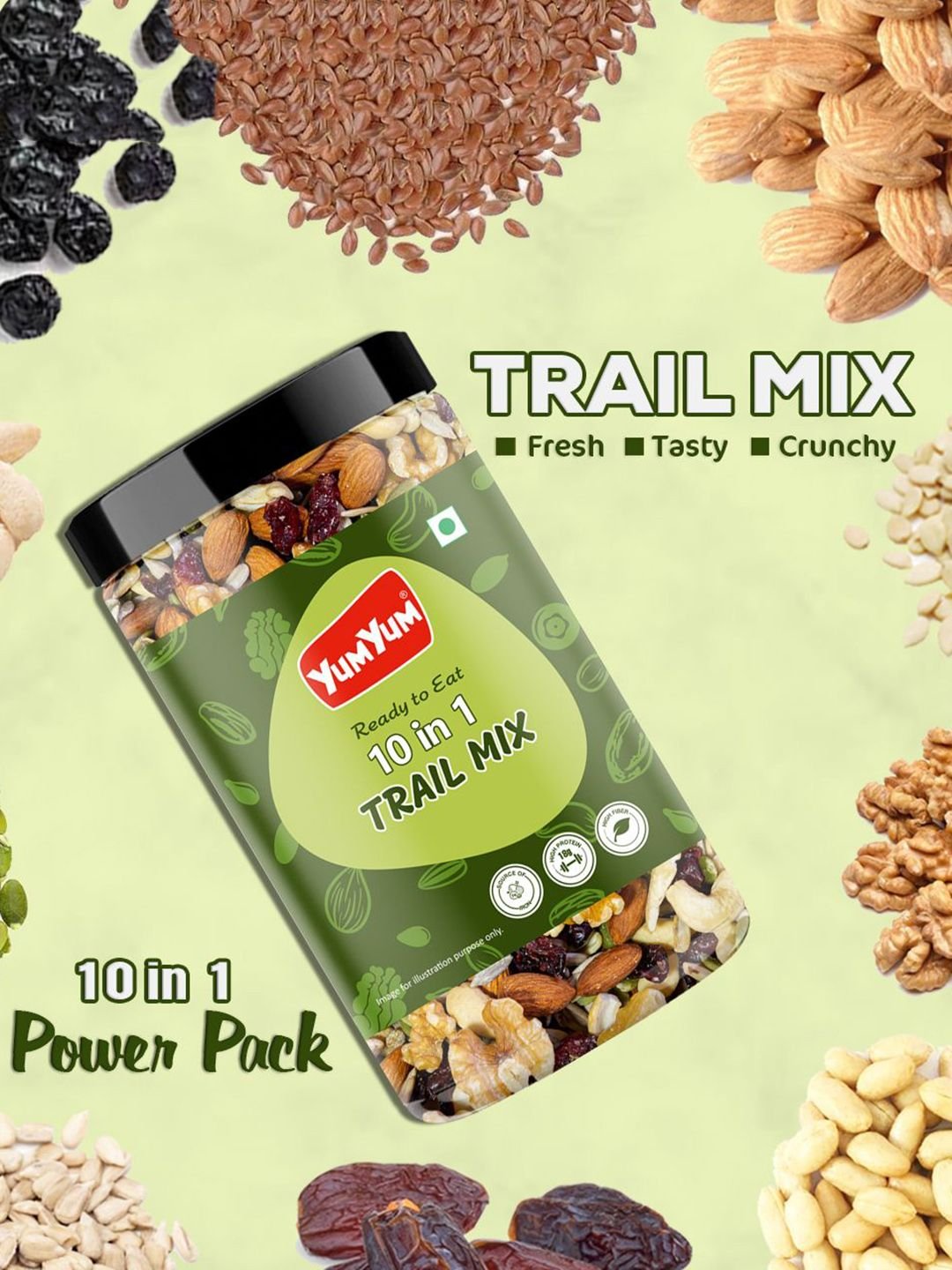 YUM 10 in 1 Mixed Dried Fruits & Nuts - 400 g - Image 4