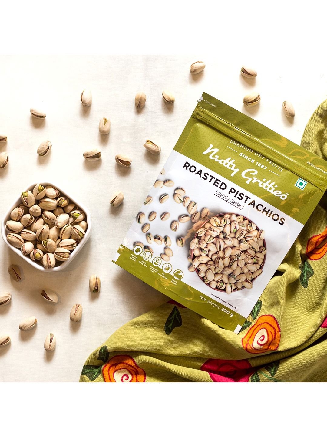 Nutty Gritties Pack Of 5 Mixed Daily Needs Nuts Dry Fruits - 1Kg - Image 3