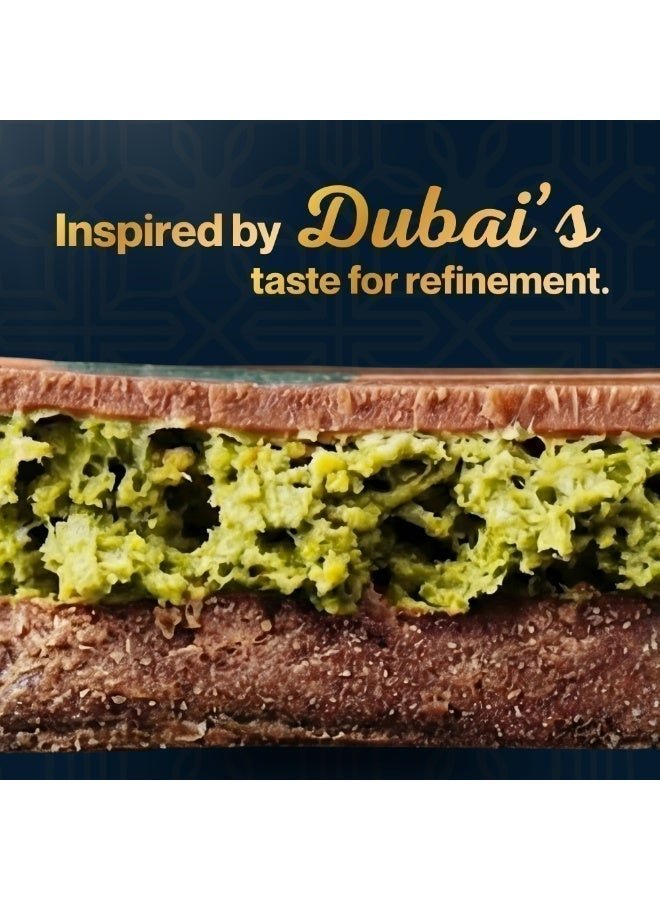 DUBELLO Dubai Chocolate – Premium Milk Chocolate with Pistachio Cream & Crispy Kunafa – No Added Sugar – Luxury Middle Eastern Style Chocolate Bar – Gourmet Gift - 100g - Image 2