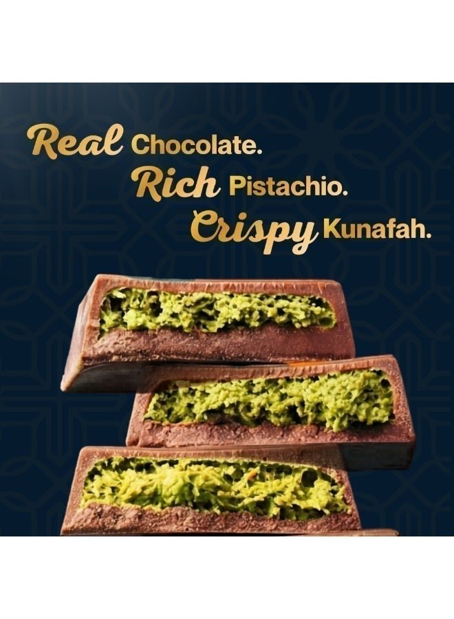 DUBELLO Dubai Chocolate – Premium Milk Chocolate with Pistachio Cream & Crispy Kunafa – No Added Sugar – Luxury Middle Eastern Style Chocolate Bar – Gourmet Gift - 100g - Image 8