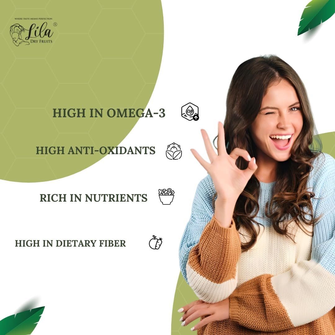 LILA DRY FRUITS Daily Needs Combo Pack (100g x 5) Almonds, Walnuts, Anjeer, Cashews, Raisins | Healthy and Nutritious | Rich in Vitamins Minerals | Dry Fruit Mix Perfect for Gifting, 500 Gram - Image 4