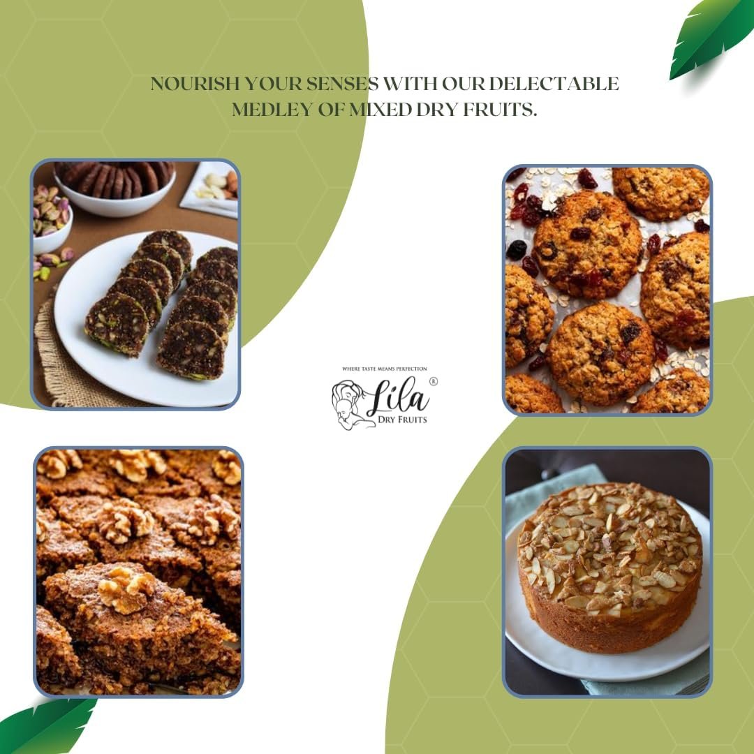 LILA DRY FRUITS Daily Needs Combo Pack (100g x 5) Almonds, Walnuts, Anjeer, Cashews, Raisins | Healthy and Nutritious | Rich in Vitamins Minerals | Dry Fruit Mix Perfect for Gifting, 500 Gram - Image 5