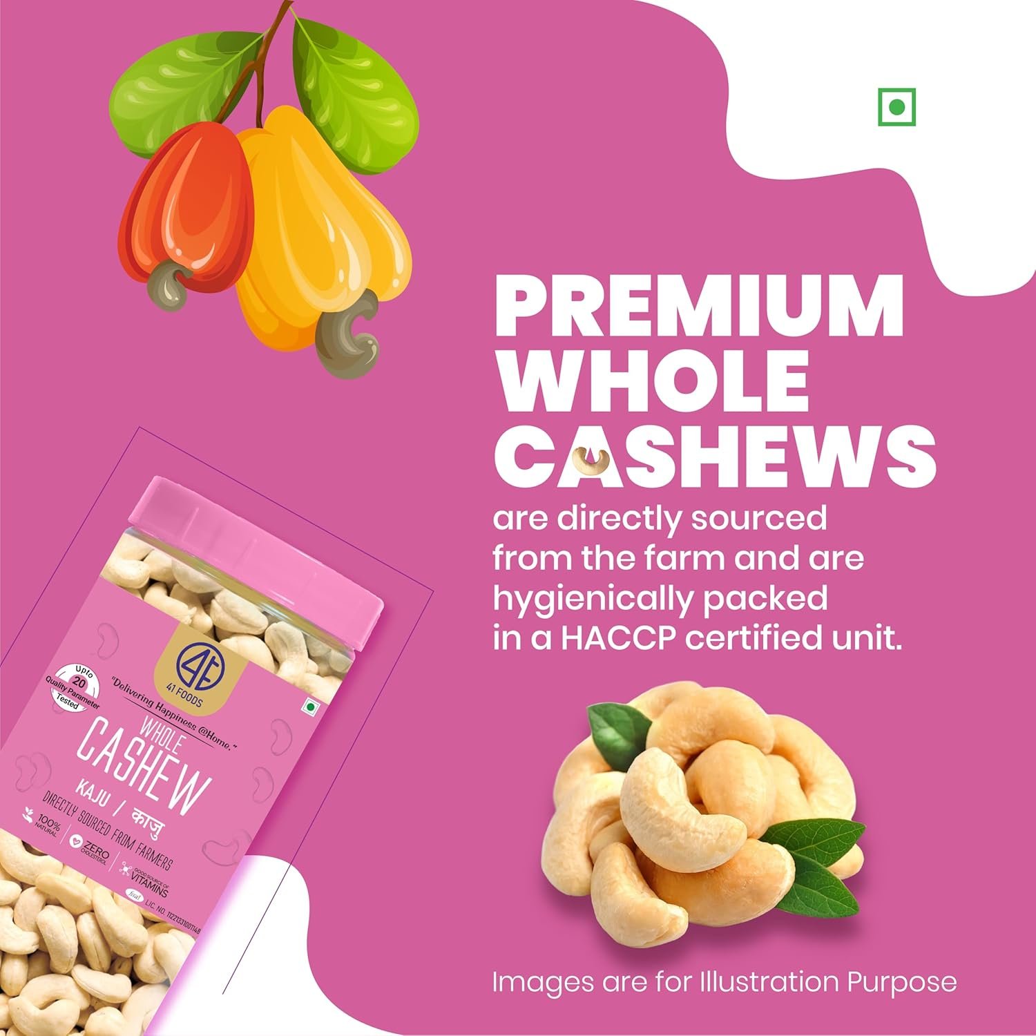 41 Foods Premium Dry Fruits Combo of Almonds Cashews Figs Pistachios Raisins and Walnuts | 1.2 KG (200g x 6) - Image 3