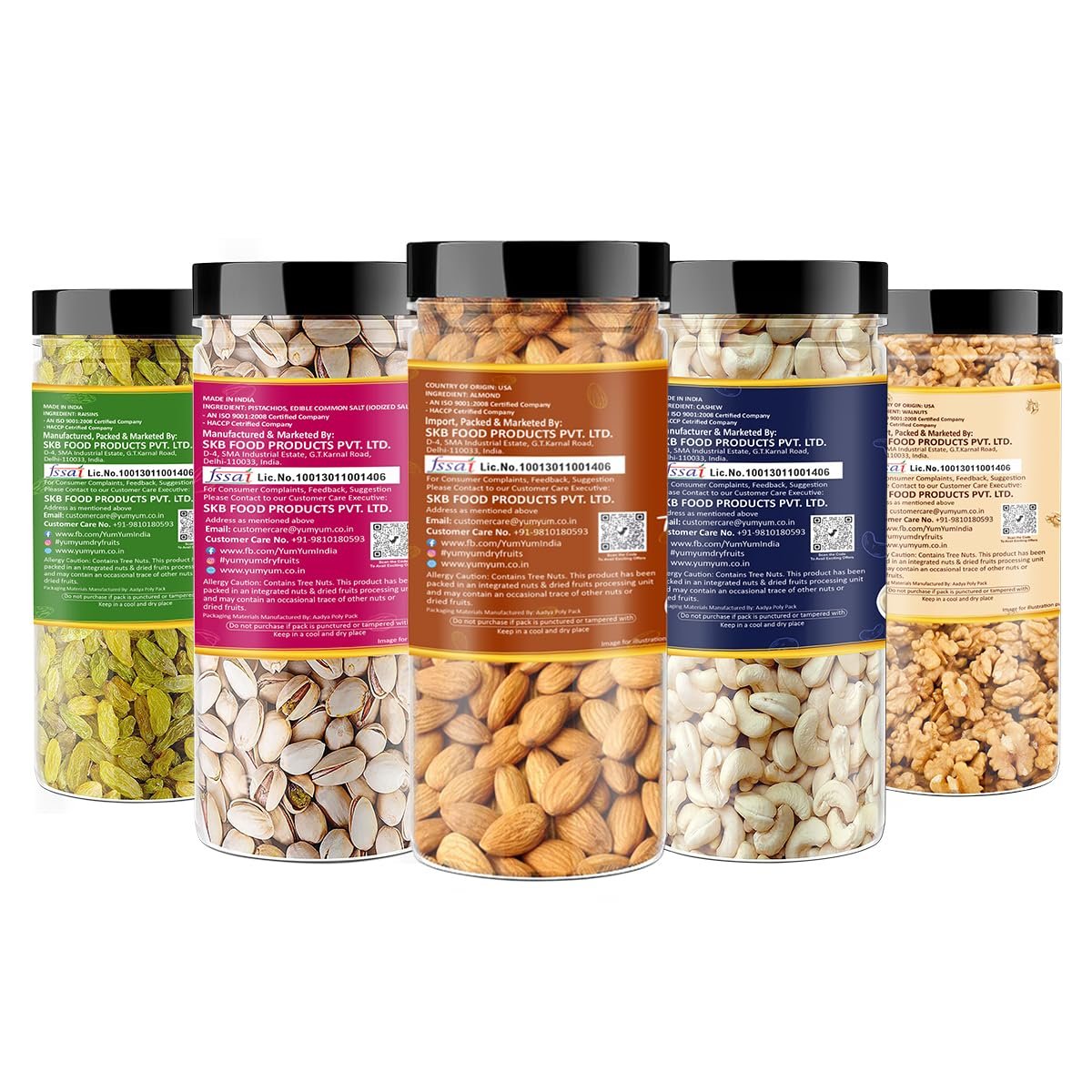 Dry fruits combo 150g Each Pack of 5 Badam, Kaju, Pista, Kishmish & Akhrot 750g - Almonds, Cashews, Pistachios, Raisins, Walnuts - Image 3