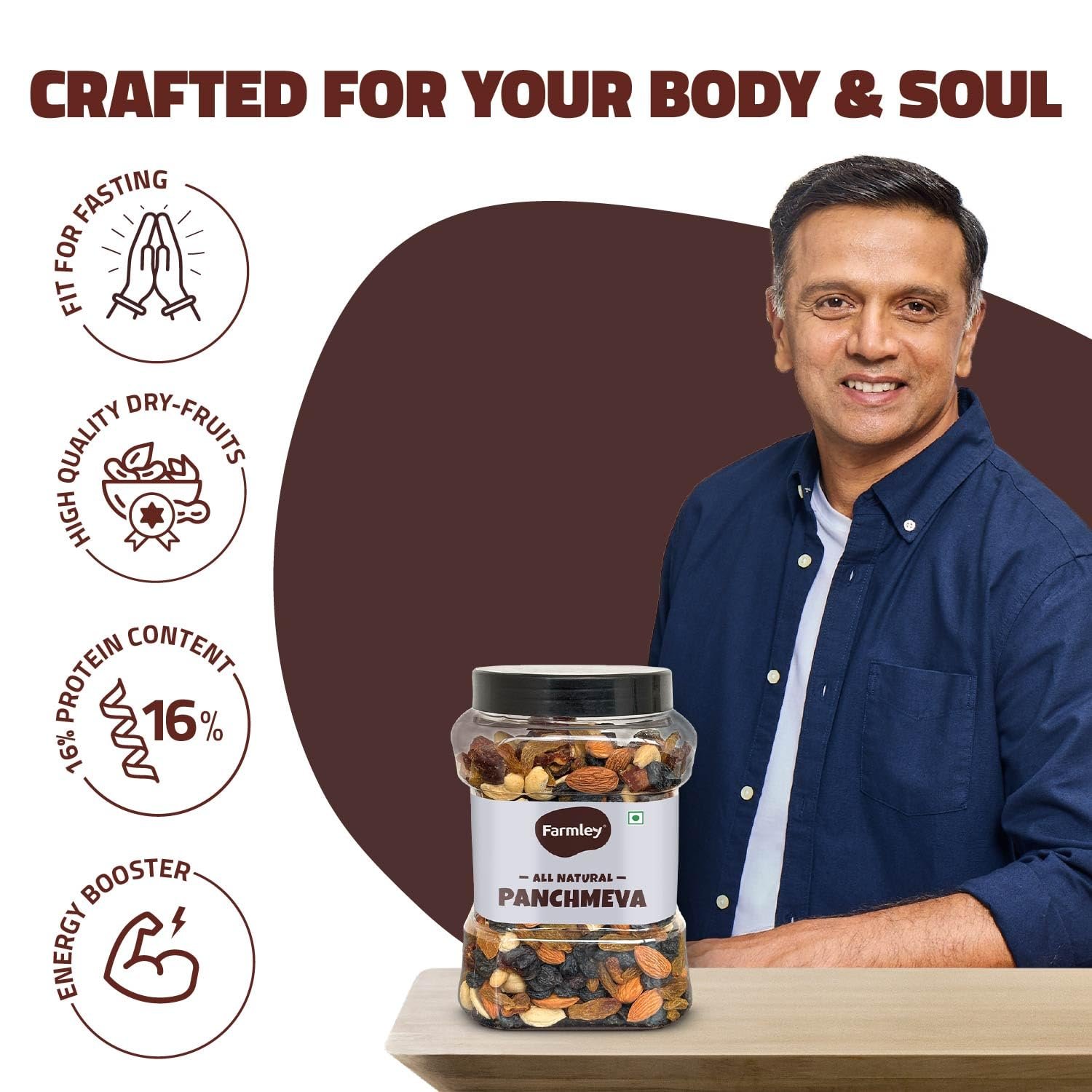 Farmley Panchmeva Dry Fruits Mix, 905 g I Fit for Fasting | Healthy Snacks Mixed Nuts Contain Almonds, Cashews, Dates, Black Raisin, Green Raisin - Image 5