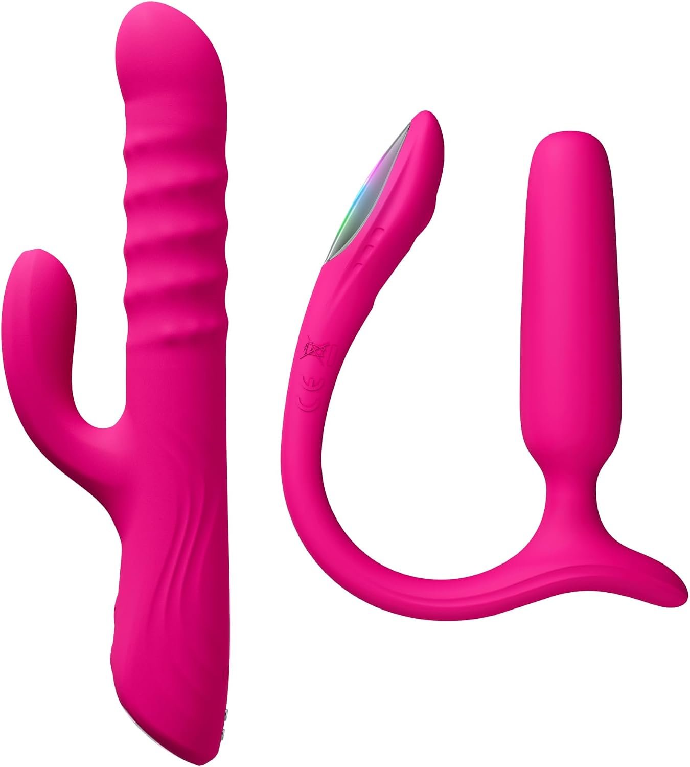 LOVENSE Velvo Rabbit Vibrator with Rotating Beads, Powerful G‑Spot & Clit Vibrator for Women + LOVENSE Lush Anal Wearable Vibrating Butt Plug for Men Women Couples