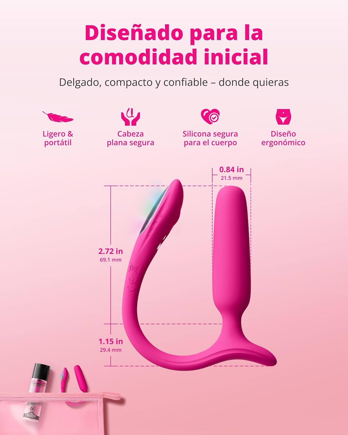 LOVENSE Velvo Rabbit Vibrator with Rotating Beads, Powerful G‑Spot & Clit Vibrator for Women + LOVENSE Lush Anal Wearable Vibrating Butt Plug for Men Women Couples - Image 6