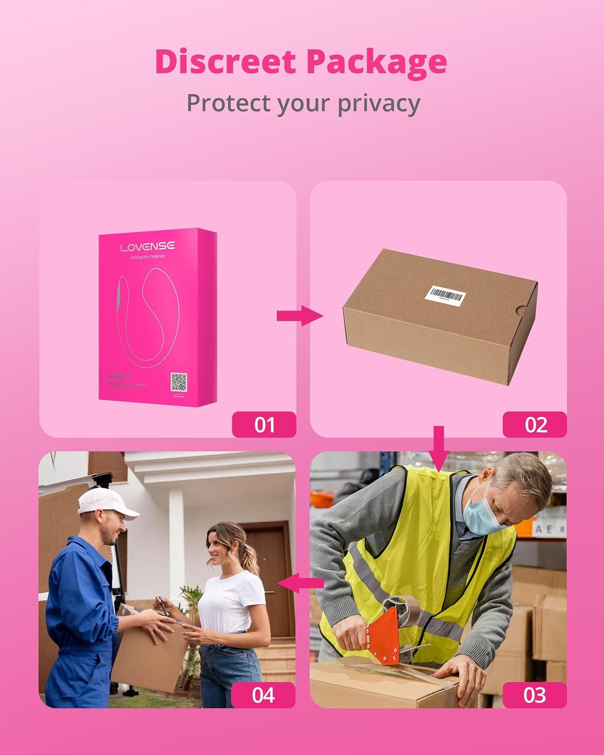 LOVENSE Lush 4 Wearable G-Spot Vibrator Remote Control Vibrator for Couples | App Control Long-Distance Couples Sex Toys, Discreet Panty Vibrator with LED Light, IPX7 Waterproof, Body-Safe Silicone, Rose - Image 8