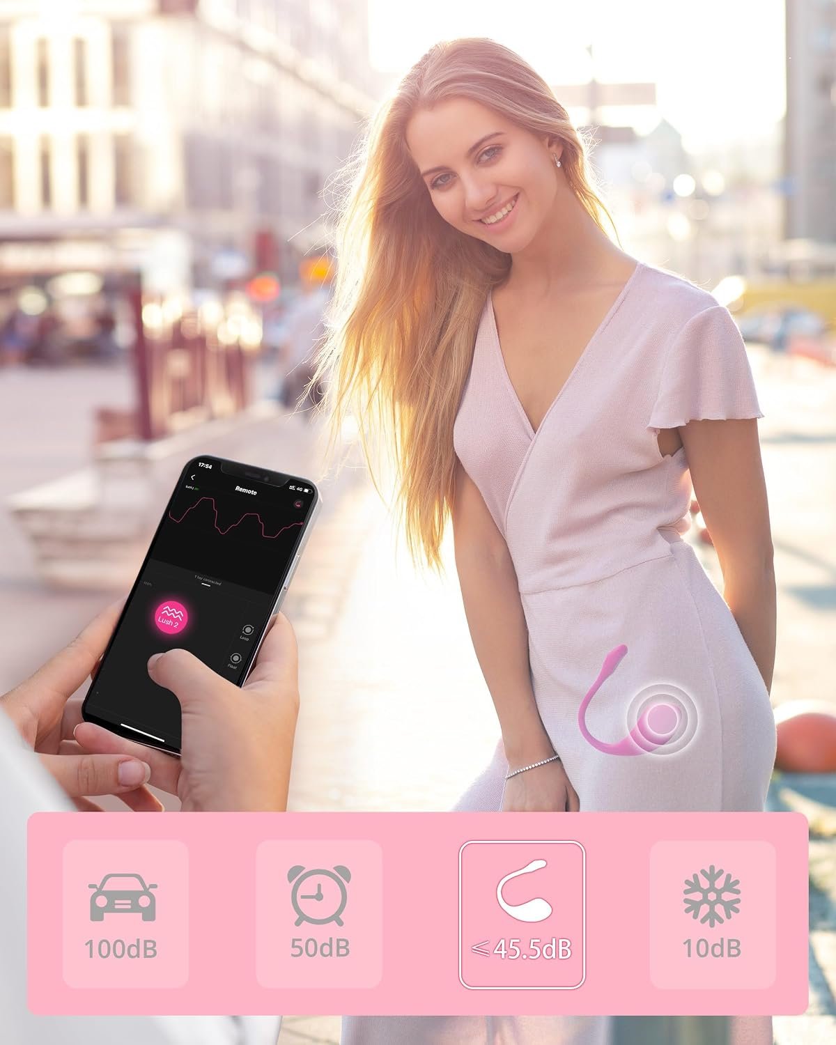LOVENSE Lush 2 Vibrator, App Remote Control Egg Vibrator Couples Sex Toys | G-Spot Stimulator, Long-Distance Adult Sex Toys & Games, Powerful Vibrations for Women Discreet Pleasure, Waterproof - Image 4