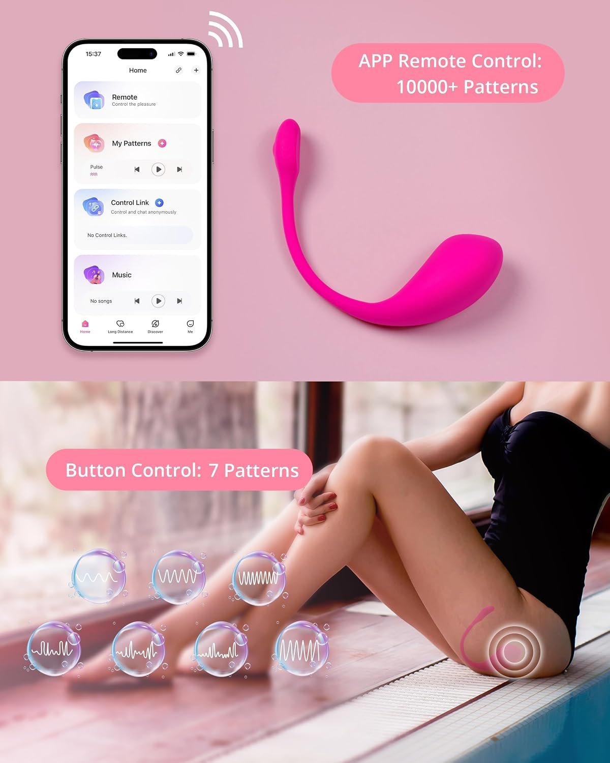 LOVENSE Lush 2 Vibrator, App Remote Control Egg Vibrator Couples Sex Toys | G-Spot Stimulator, Long-Distance Adult Sex Toys & Games, Powerful Vibrations for Women Discreet Pleasure, Waterproof - Image 5