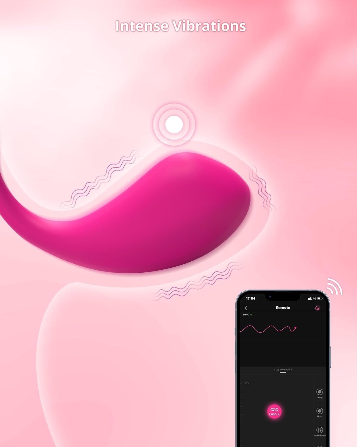 LOVENSE Lush 2 Vibrator, App Remote Control Egg Vibrator Couples Sex Toys | G-Spot Stimulator, Long-Distance Adult Sex Toys & Games, Powerful Vibrations for Women Discreet Pleasure, Waterproof - Image 6