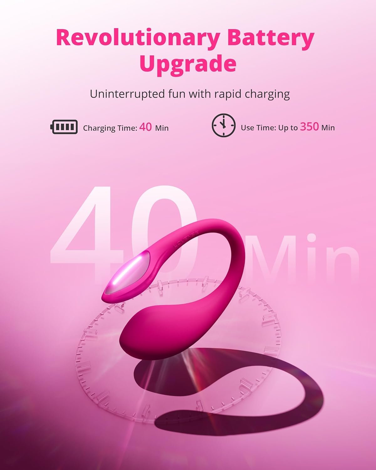 LOVENSE Lush Mini Wearable Vibrator, App-Controlled, G Spot, Waterproof | Long-Distance Remote Control Vibrator, Discreet Egg Vibrator, Quiet, Rechargeable, Couples Sex Toy, Beginner Friendly - Image 5