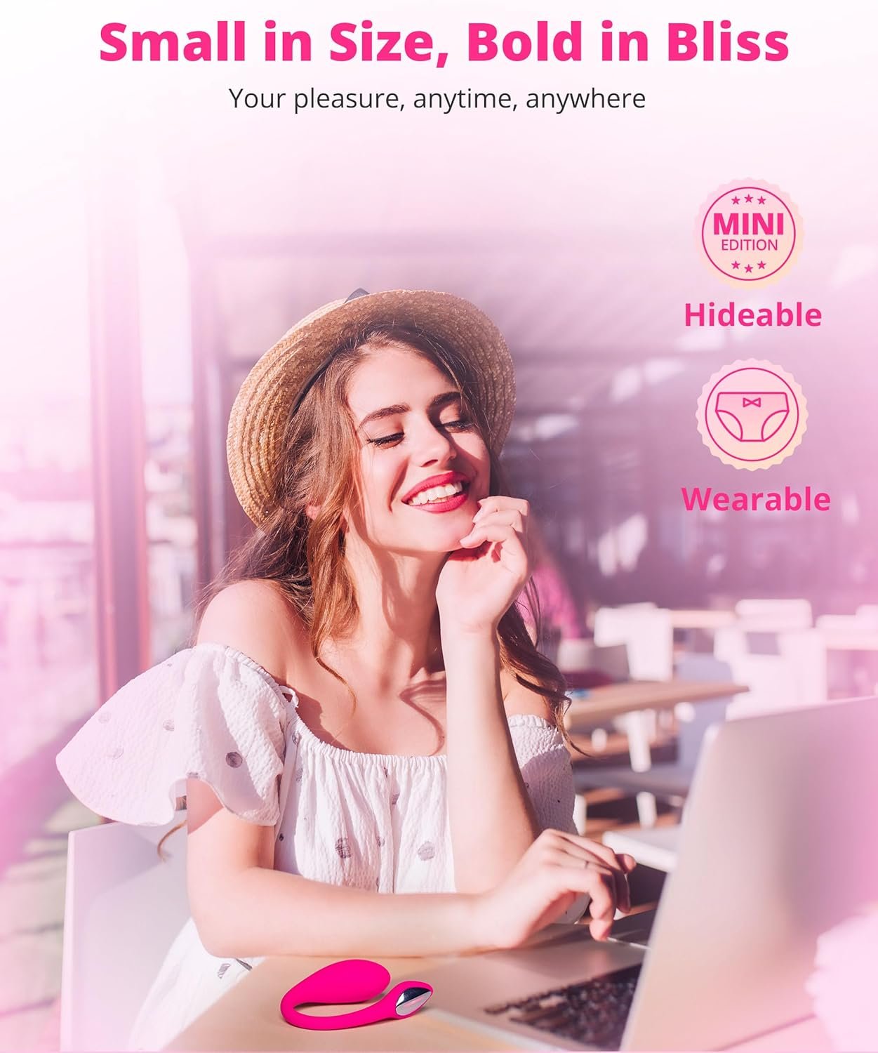 LOVENSE Lush Mini Wearable Vibrator, App-Controlled, G Spot, Waterproof | Long-Distance Remote Control Vibrator, Discreet Egg Vibrator, Quiet, Rechargeable, Couples Sex Toy, Beginner Friendly - Image 6