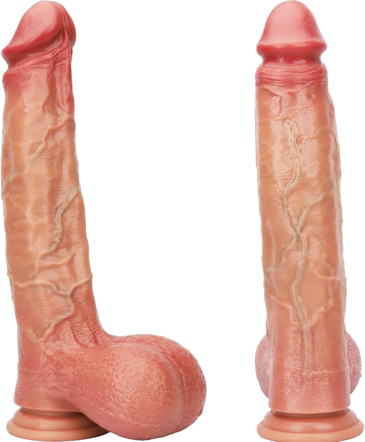 3.5" Diameter Huge Realistic Dildo Thick with Swing Balls, 17.7 Inch Big Long Anal Dildo for Auns G-spot Play, Silicone Giant Dildos with Suction Cup, Fisting BDSM Anal Sex Toys for Men Women - Image 5