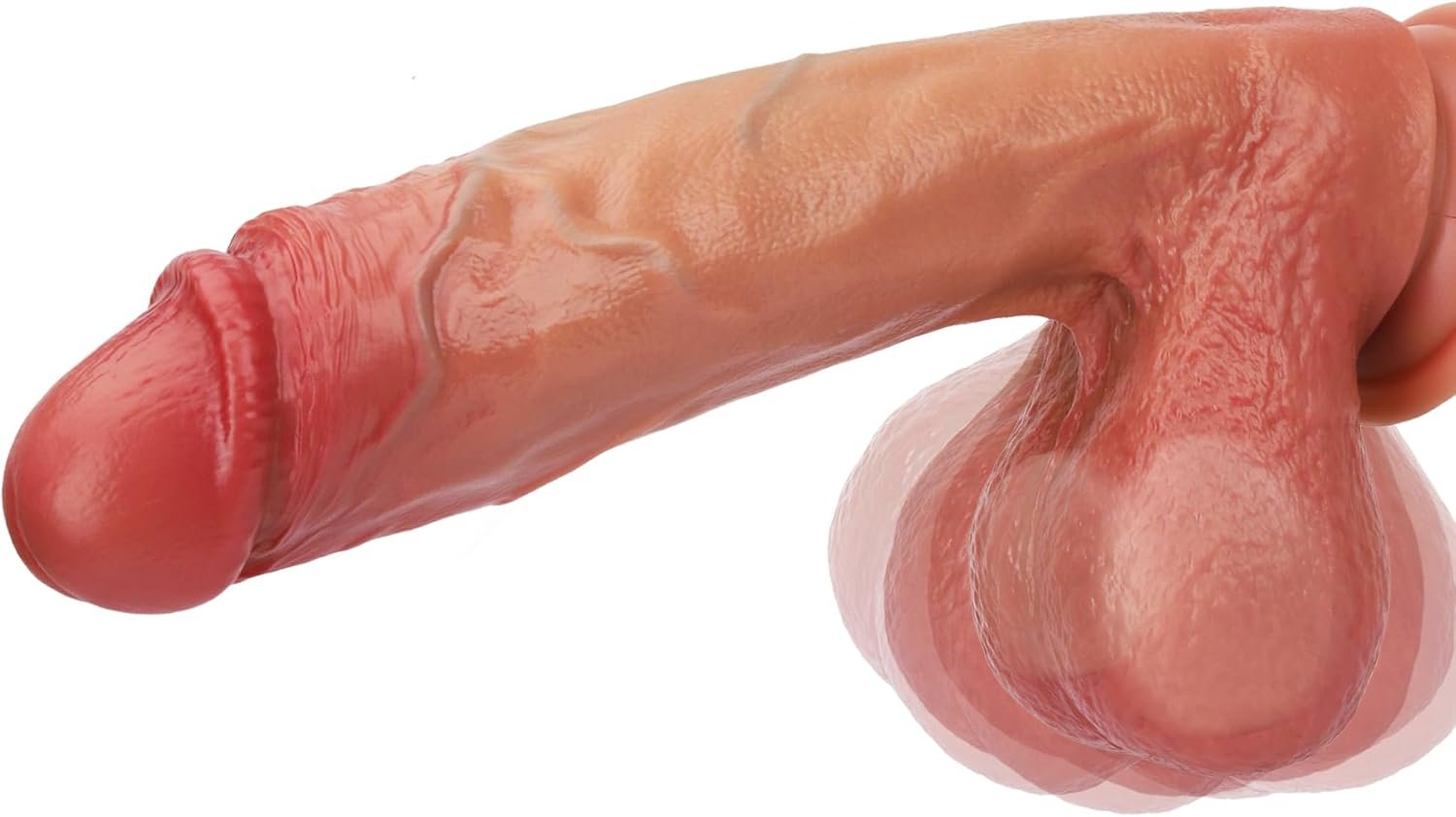 3.5" Diameter Huge Realistic Dildo Thick with Swing Balls, 17.7 Inch Big Long Anal Dildo for Auns G-spot Play, Silicone Giant Dildos with Suction Cup, Fisting BDSM Anal Sex Toys for Men Women - Image 6